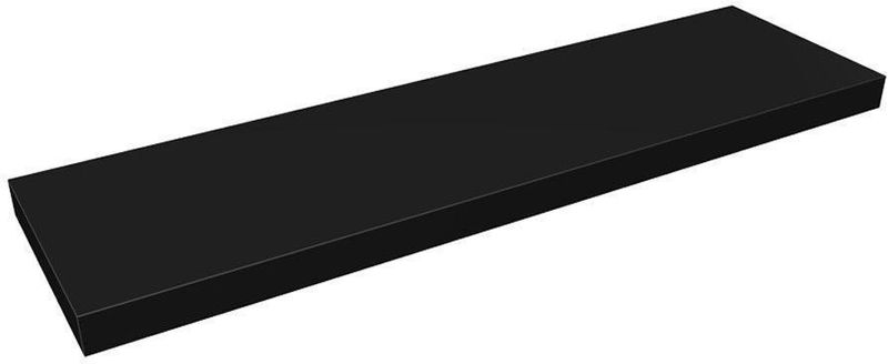 Prateleira-Decorativa-Reta-com-Suporte-Classic-Montfacil-Preto-Borda-Reta-90x25cm