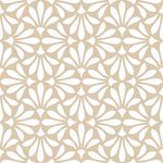 Papel-de-Parede-Bobinex-2920-Relevo-Flor-Bege-e-Branco