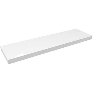 Prateleira Decorativa Reta com Suporte Classic Montfácil Branca Borda Reta 90x25cm