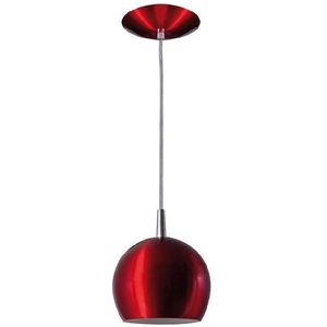 Pendente 1 Lâmpada Sobrepor Bali Gu 10 Até 15W Alumínio Attena 3104/1 G Vrb Vermelho Rubi Bivolt