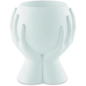 Cachepot Mart Collection Em Poliresina Branco
