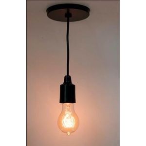 Pendente 1 Lâmpada Pop Color 25W Alumínio Luminoteca 1103 Preto Bivolt