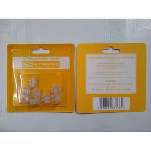 Conector Elétrico Ef5x4 J Davies Simples Para Audio E Home Theater Cartela com 8 Unidades