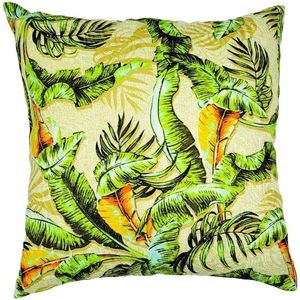 Almofada Jacquard Folhas Verde Decortec 44X44cm