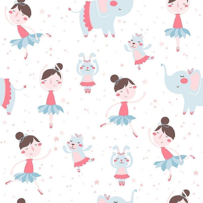 Papel-de-Parede-Bobinex-7431-Bailarinas-Rosa-e-Azul