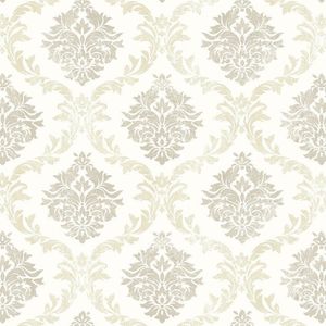 Papel de Parede Bobinex 2402 Arabesco Do Tempo Cinza e Bege