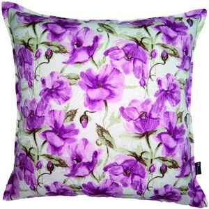 Almofada Jacquard Floral Violeta Decortec 44X44cm