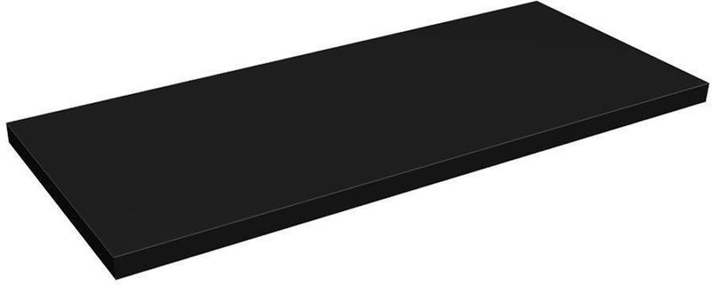Prateleira-Decorativa-Reta-com-Suporte-Classic-Montfacil-Preto-Borda-Reta-120x50cm