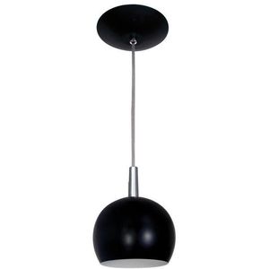 Pendente 1 Lâmpada Sobrepor Bali Gu 10 Até 15W Alumínio Attena 3104/1 G Pt Preto Bivolt