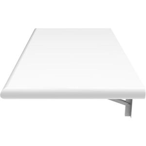 Mesa Dobrável Classic MontFácil Branca Borda Oval 90x45cm