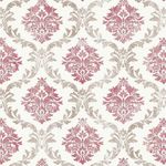 Papel-de-Parede-Bobinex-2422-Floral-Do-Tempo-Vermelho-e-Marrom