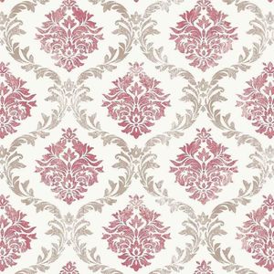 Papel de Parede Bobinex 2422 Floral Do Tempo Vermelho e Marrom