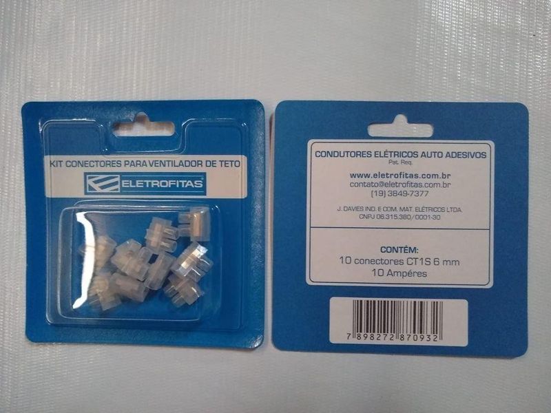 Conector-Eletrico-Ef5x5-J-Davies-Simples-Para-Ventilador-de-Teto-Cartela-com-10-Unidades