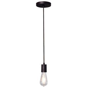 Pendente 1 Lâmpada Sobrepor Uno Até 15W Alumínio Attena 3118 Pt Preto Bivolt