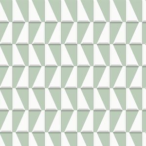 Papel De Parede Bobinex 7222 Geométrico Escandinavo Verde