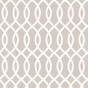 Papel de Parede Bobinex 7200 Ondas Bege e Branco