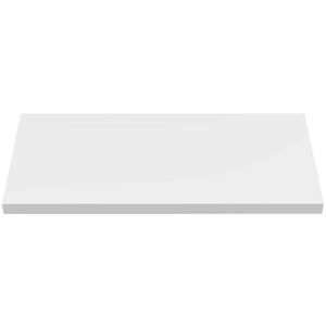 Prateleira Decorativa Reta com Suporte Classic Montfácil Branca Borda Reta 90x40cm