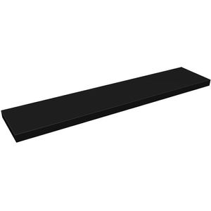 Prateleira Decorativa Reta com Suporte Classic Montfácil Preto Borda Reta 120x25cm