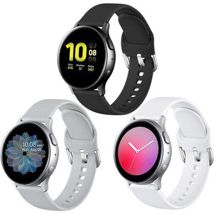 Pulseiras De Silicone Compatíveis Com Samsung Galaxy Watch (preto, Branco, Cinza)