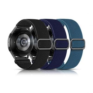 Kit Com 3 Pulseiras Elásticas Compatíveis Com Samsung Galaxy Watch (preto, Azul Meia-noite, índigo)