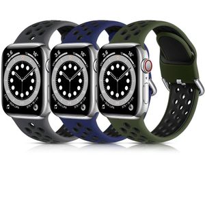 3 Pulseiras Silicone Compatíveis Com Apple Watch (várias Cores)