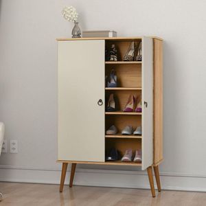 Sapateira 2 Portas Ipanema Cinamomo Off White