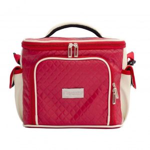 Bolsa Térmica 3 Potes - Vermelha Com Marfim Fit Model - Padrão: único