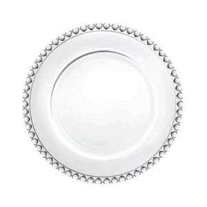 Prato De Sobremesa 20cm Coração Cristal Transparente Lyor