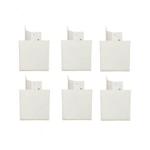 Kit 6 Pés Guarda Roupas Cômodas C/ Parafusos Branco Fox