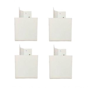 Kit 4 Pés Para Guarda Roupas Armários Roupeiros Branco Fox