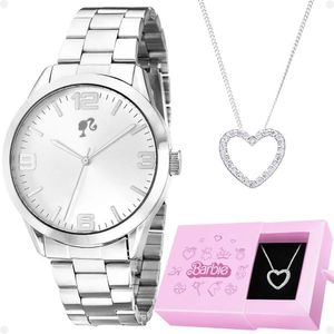 Caixa + Relogio Feminino Prata Aço Presente Original Casual