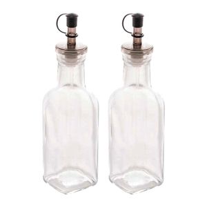Kit 2 Garrafas Para Azeite De Vidro Com Tampa Lyor 200ml