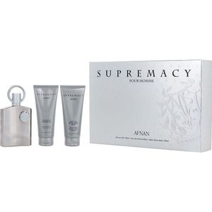 Perfume Masculino Afnan Perfumes Supremacy Silver Edp Spray 100 Ml&pós-barba Balm Gel Banho