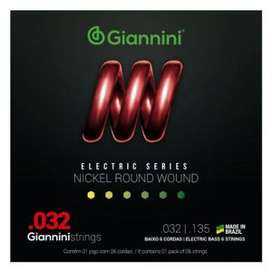 Corda Giannini Para Contrabaixo Geebrs 6 0.032" Pesado