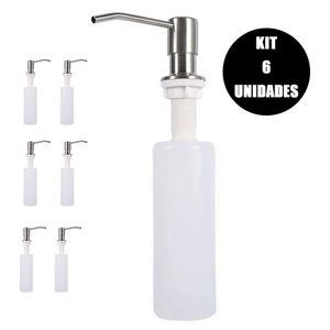 Dispenser Dosador Kit 6Uni Detergente SaboneteLiq Banheiro