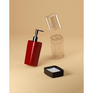 Porta Sabonete Líquido Splash Coza 290ml Vermelho Bold