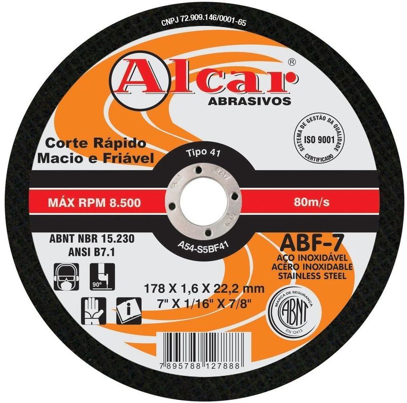 Disco-Abrasivo-de-Corte-Para-Aco-Inoxs-Alcar-115x1x22-2mm-ABF-4