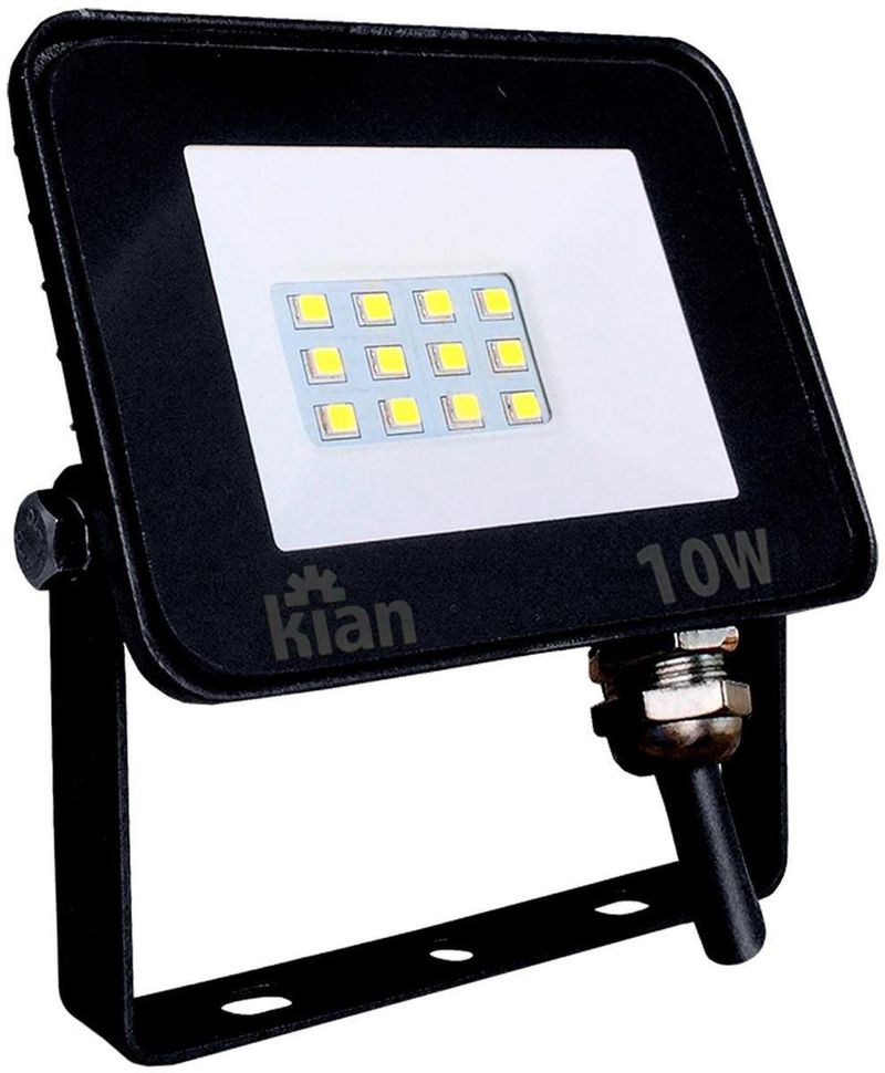 Projetor-Led-Retagular-10W-6500K--Branca-Fria--Kian-Bivolt
