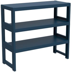 Estante Decorativa 3 Prateleiras Organize Quadra Navy 76x70x30cm