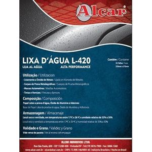 Lixa D'água Alcar L-420 Grão 500 225X275mm