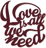 Quadro-Decorativo-Dmadero-Love-Is-All-We-Need-Marsala-45x43cm
