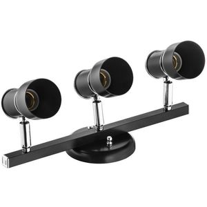 Luminária Trilho de Spot 3 Lâmpadas New 20W Alumínio Dital 268/3 Preto/Cromado Bivolt