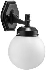 Arandela-1-Lampada-Jardim-Globo-20W-Aluminio-Dital-567-Preto-Bivolt