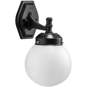 Arandela 1 Lâmpada Jardim Globo 20W Alumínio Dital 567 Preto Bivolt
