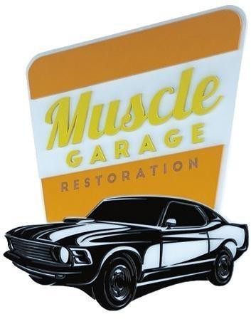 Quadro-Decorativo-Dmadero-Muscle-Garage-Restoration-40x37cm