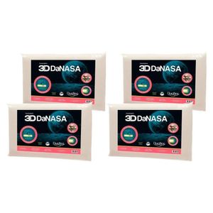 Travesseiro Viscoelástico 3d Danasa Dt3240 Kit C/ 4 Un (45x65) - Duo