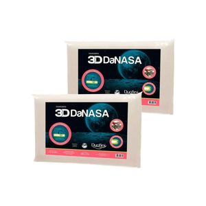 Travesseiro Viscoelástico 3d Danasa Dt3240 Kit C/ 2 Un (45x65) - Duo