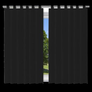 Cortina Blackout Premium Preto 280x220cm Com Alça Para Varão.