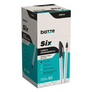 Caixa Caneta Esferográfica Bazze - 1.0mm C- 50und Preto