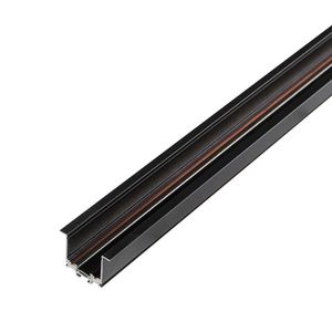 Trilho Magnético De Embutir Blumenau Neo Com 2 Metros Preto